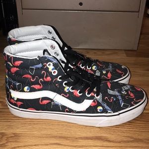 Vans High Top Flamingo Skateboard Sneakers